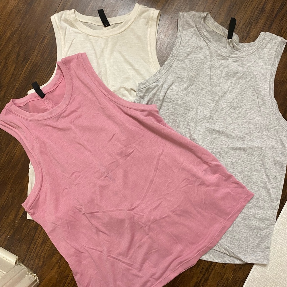 Cotton On Body Tank Tops - Pink, Gray, and Cream